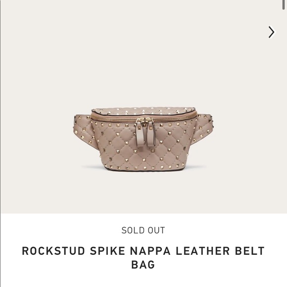 Valentino Rockstud Spike Belt Bag Water Rose - Picture 8 of 8